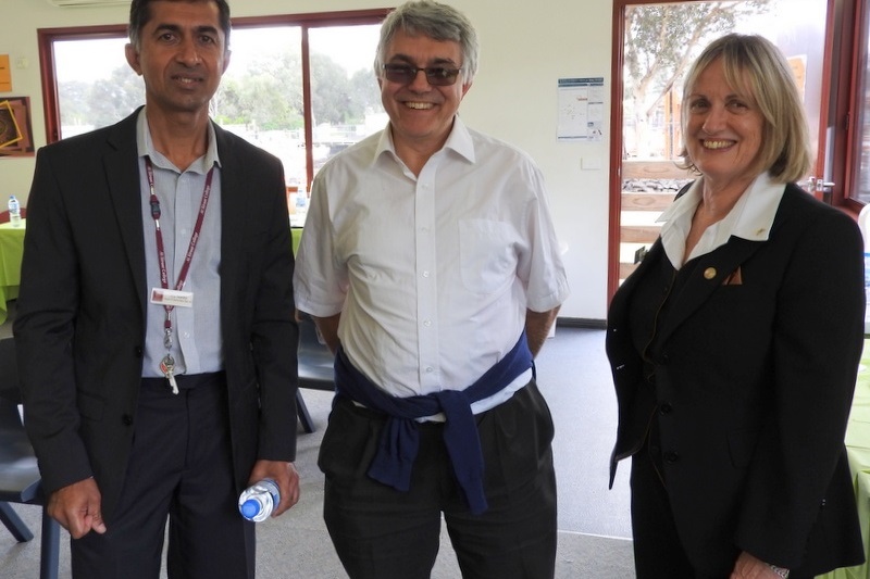 Mr Vis (Head of Secondary School) with Rabbi Jonathan Keren-Black (Leo Baeck Centre for Progressive Judaism) and Jan Lester (Scientology)