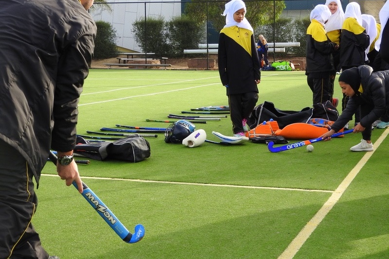 Senior Girls Hockey Match against St. Monicas