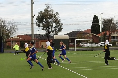 Senior Girls Hockey Match against St. Monicas