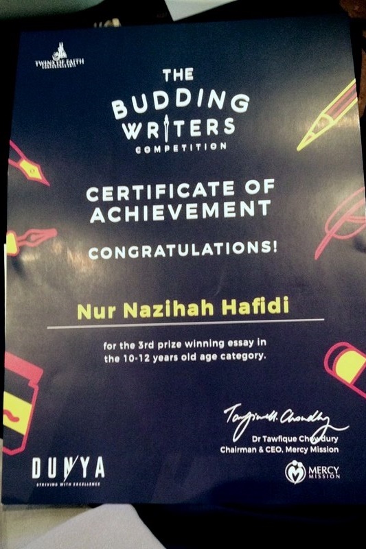 Congratulations to Naziihah Hafidi