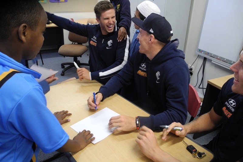 Visit from AFL Players