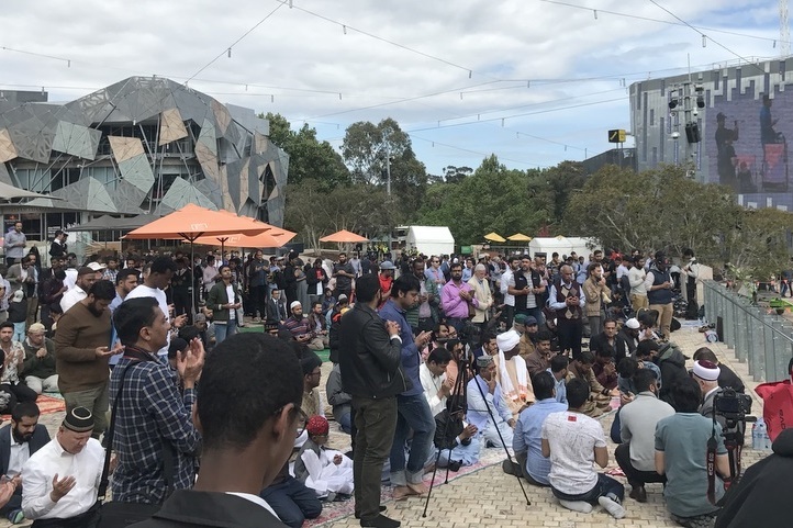 Special Jummah Prayer at Federation Square