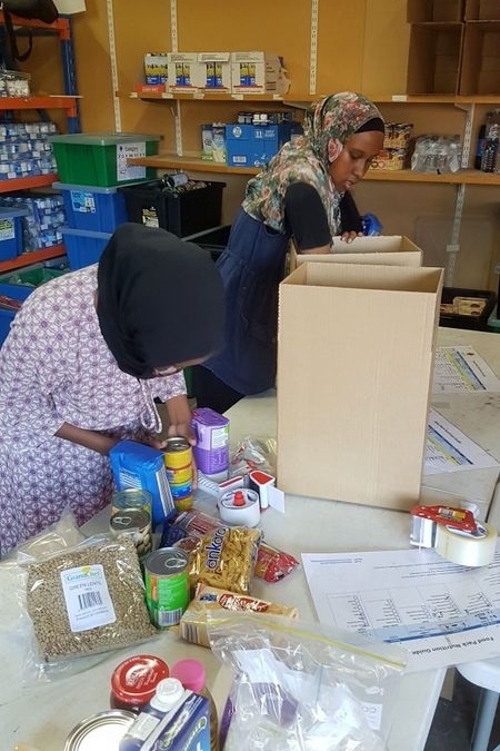 SRC Girls Volunteering for Halal Food Bank