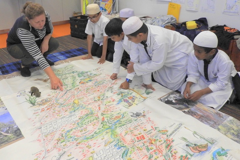 Hifz Students learn about our local Creek