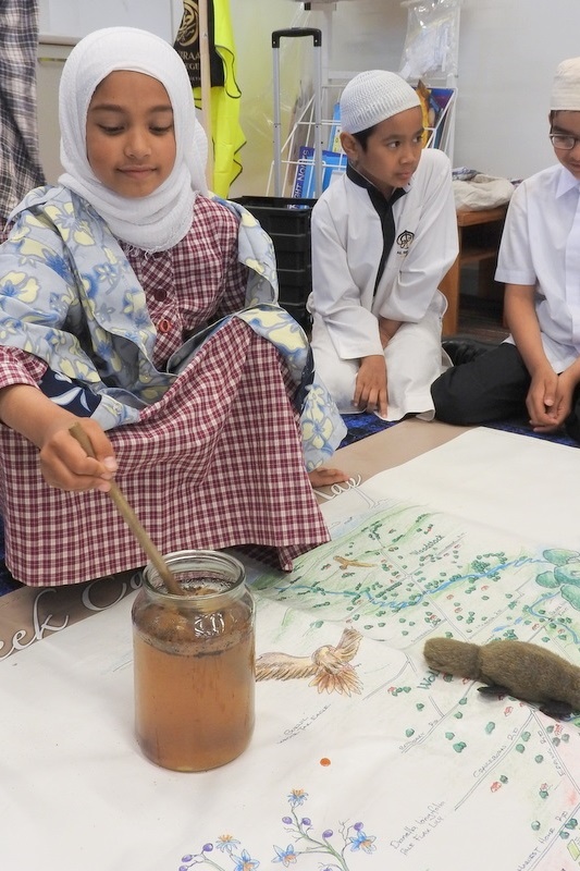 Hifz Students learn about our local Creek