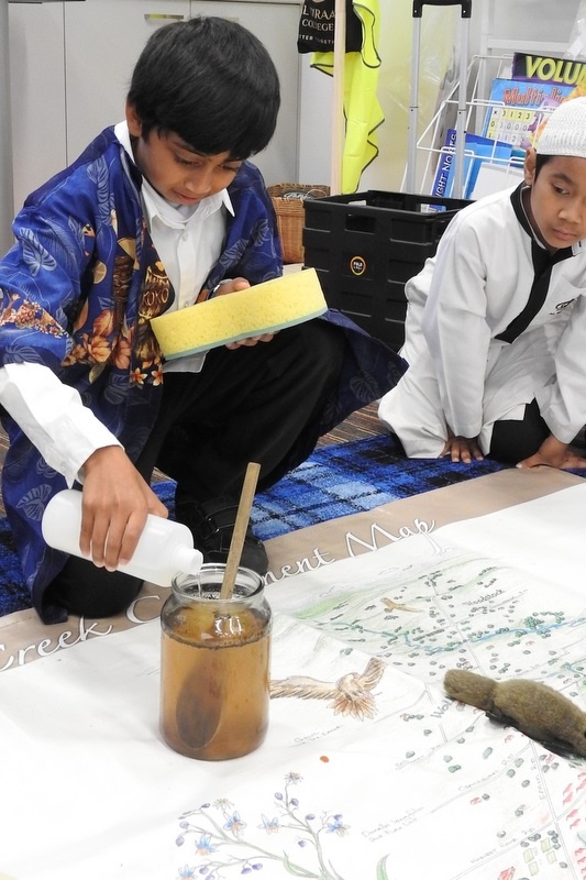 Hifz Students learn about our local Creek