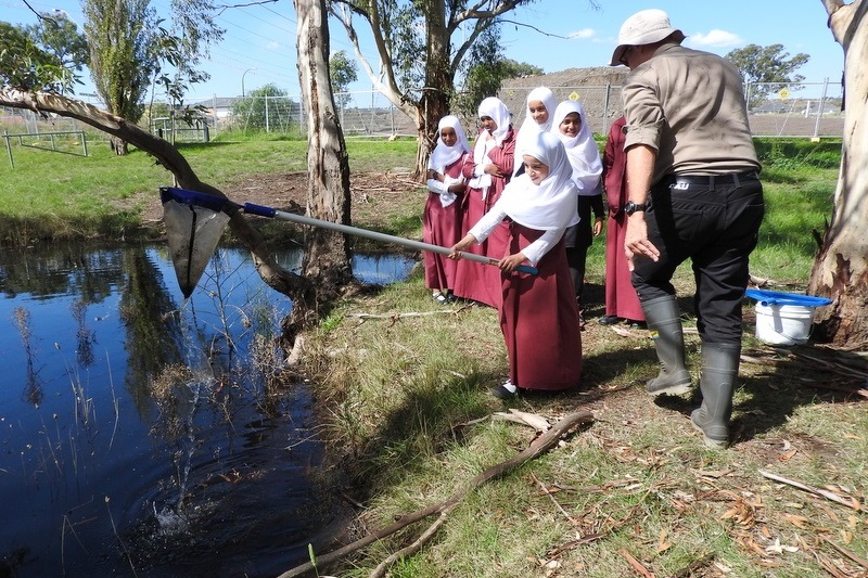 Hifz Students learn about our local Creek