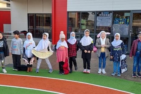 Year 1s celebrating their 100th Day of School