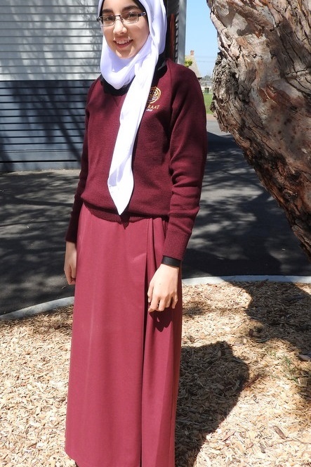 Senior Girls School Uniform: Tunic Option with Jumper and White Scarf