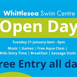 21 Jan: Open Day at Whittlesea Swim Centre