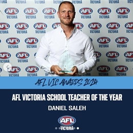 Mr Saleh Awarded AFL Victoria Teacher of the Year Award