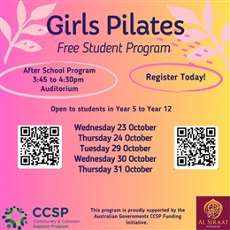 ASC Girls Pilates Sessions Launch!