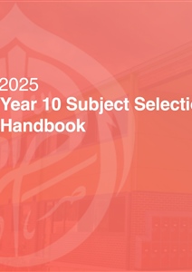 2025 Year 10 Subject selection Handbook